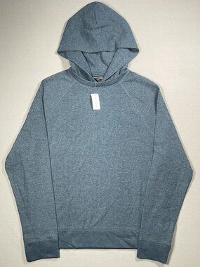 NWT Banana Republic Brushed Waffle Knit Navy Hoodie Sweater - Men Size Large
